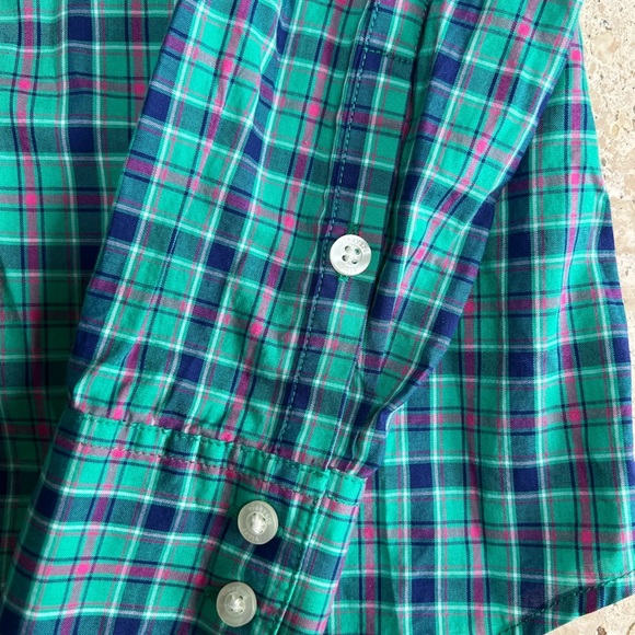 Vineyard Vines Long Sleeve Button Down Gingham Cotton Shirt Size 2 - Picture 5 of 7